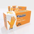 Glades Nitrile Disposable Gloves, 8 mil Palm , Nitrile, Powder-Free, L, 50 PK, Orange L